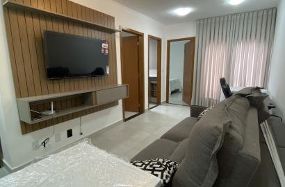 Apartamento mobiliado para alugar no Condomínio Bela Marina em Cuiabá – 2 quartos, próximo à UNIC e UNIVAG