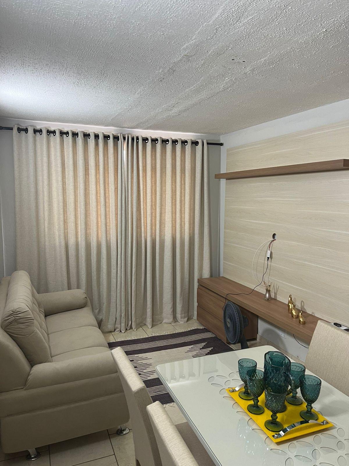 Apartamento mobiliado para alugar no Residencial Paiaguás em Cuiabá – 1º andar, sol da manhã e condomínio incluso