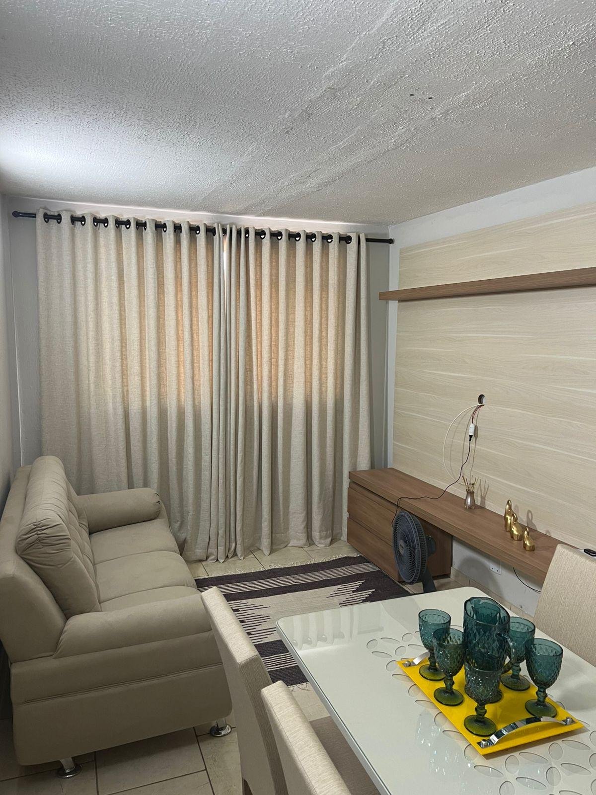 Apartamento mobiliado para alugar no Residencial Paiaguás em Cuiabá – 1º andar, sol da manhã e condomínio incluso